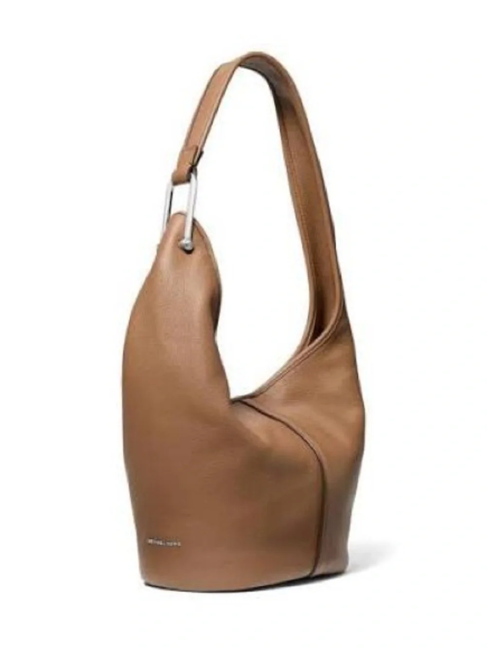 Michael Kors Sonny Hobo Camel Beige Pebble Leather Shoulder Bag Purse Tote